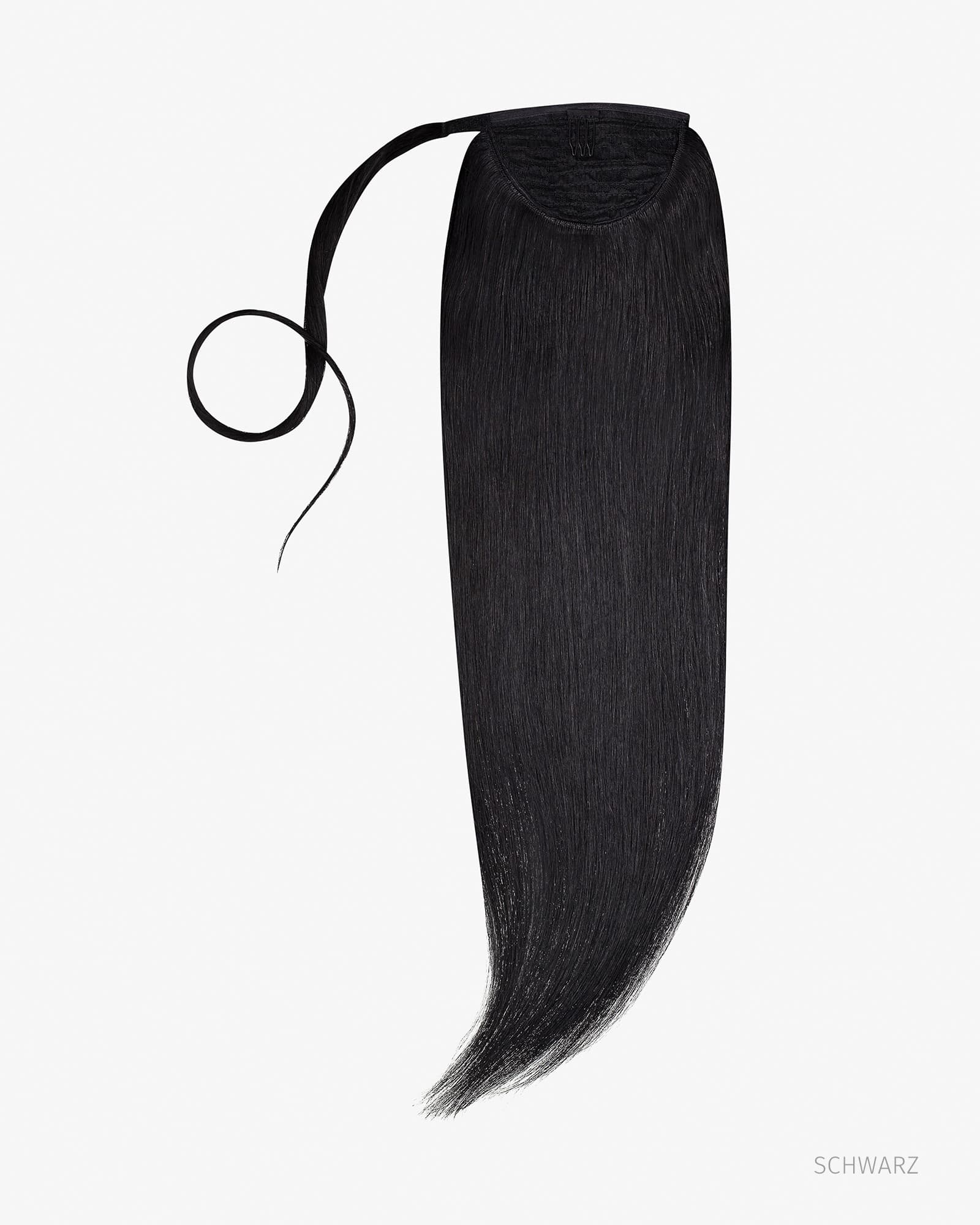 Clip-in Haarteil Aus 100% Echthaar – Gelockt Mit Pony Für Mehr Volumen (25 Cm, Schwarz)